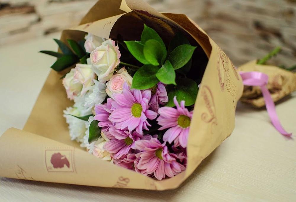 Букет цветов из: Розы и Хризантемы в Партизан