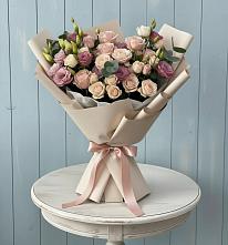 Букет цветов из:  Розы и Лизиантусы в Партизан