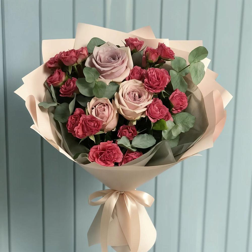 Букет цветов из: Гвоздики и Розы в Партизан