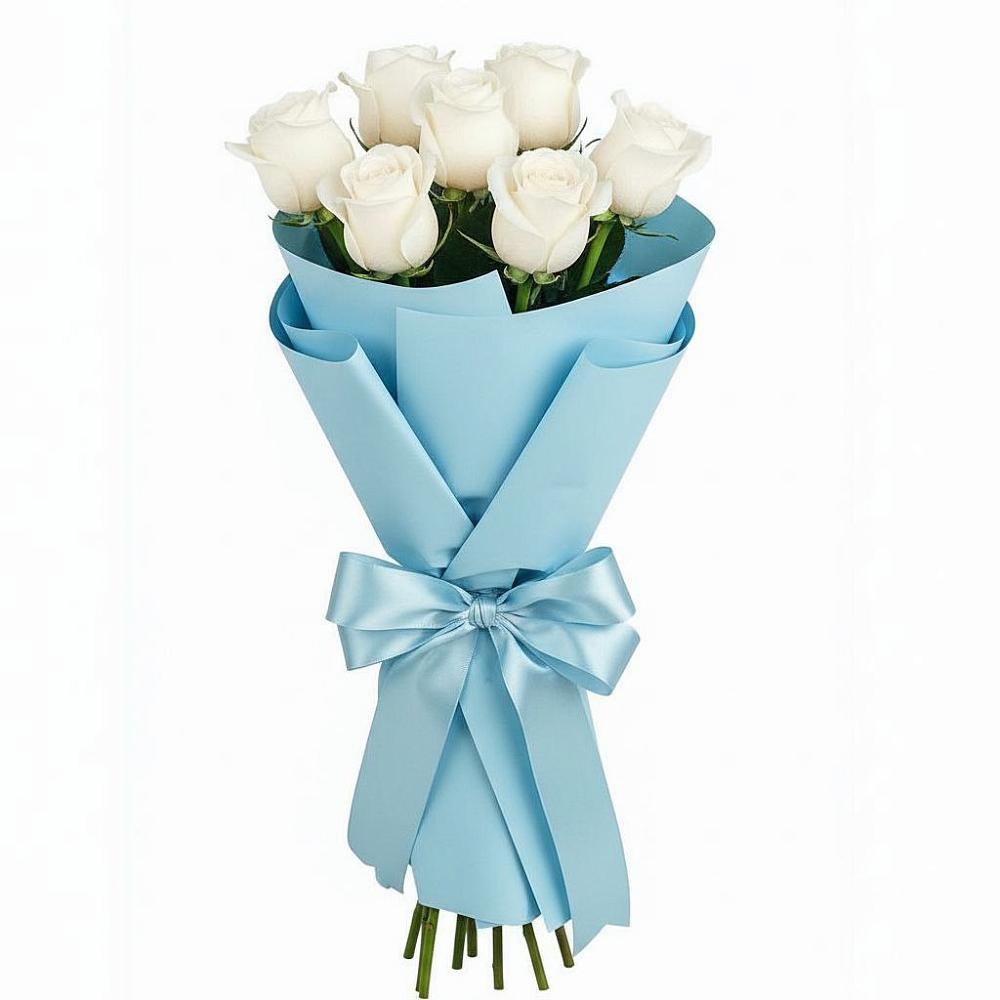 Букет 7 белых роз Проуд в Партизан