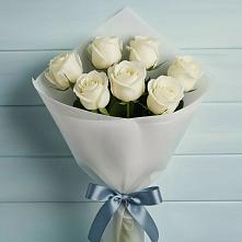 Букет 7 Белых роз Эдлесс Лав в Партизан