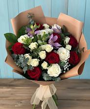 Букет цветов из:  Розы и Альстромерии в Партизан