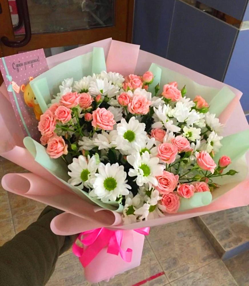 Букет цветов из: Розы и Хризантемы в Партизан