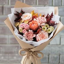 Букет цветов из:  Гвоздики, Хризантемы и Розы в Партизан