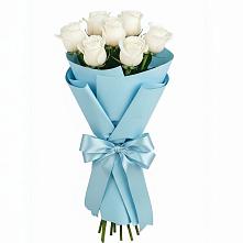 Букет 7 белых роз Проуд в Партизан