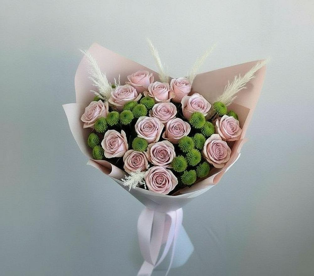 Букет цветов из: Розы и Хризантемы в Партизан