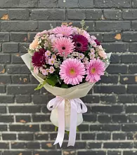 Букет цветов из:  Герберы и Хризантемы в Партизан