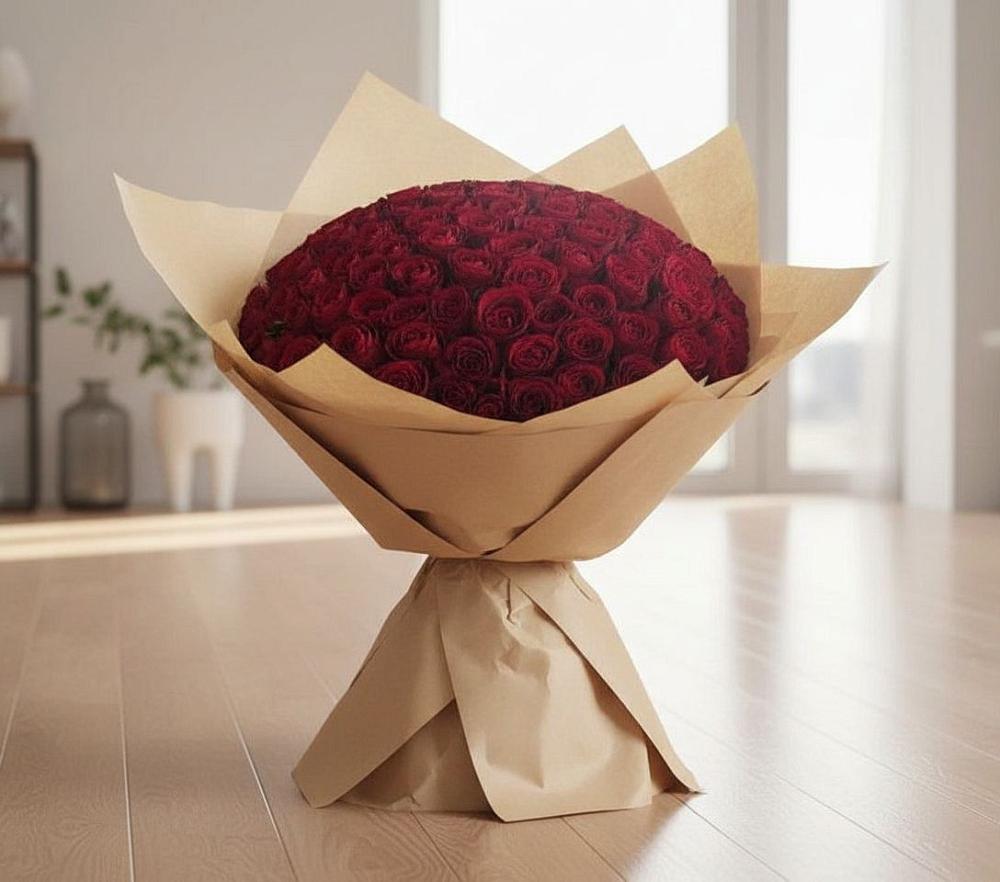 Букет 101 Красная роза в Партизан