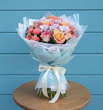 Букет цветов из:  Хризантемы и Розы в Партизан