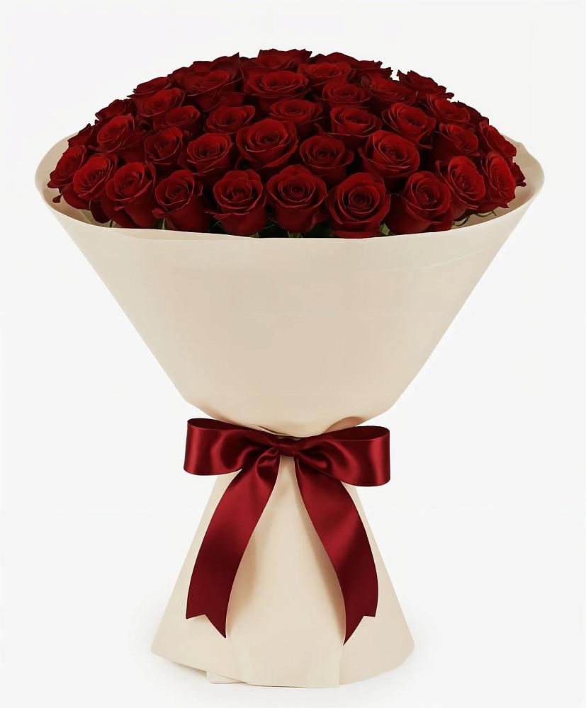 Букет 101 Бордовая роза Блэк Бакарра в Партизан